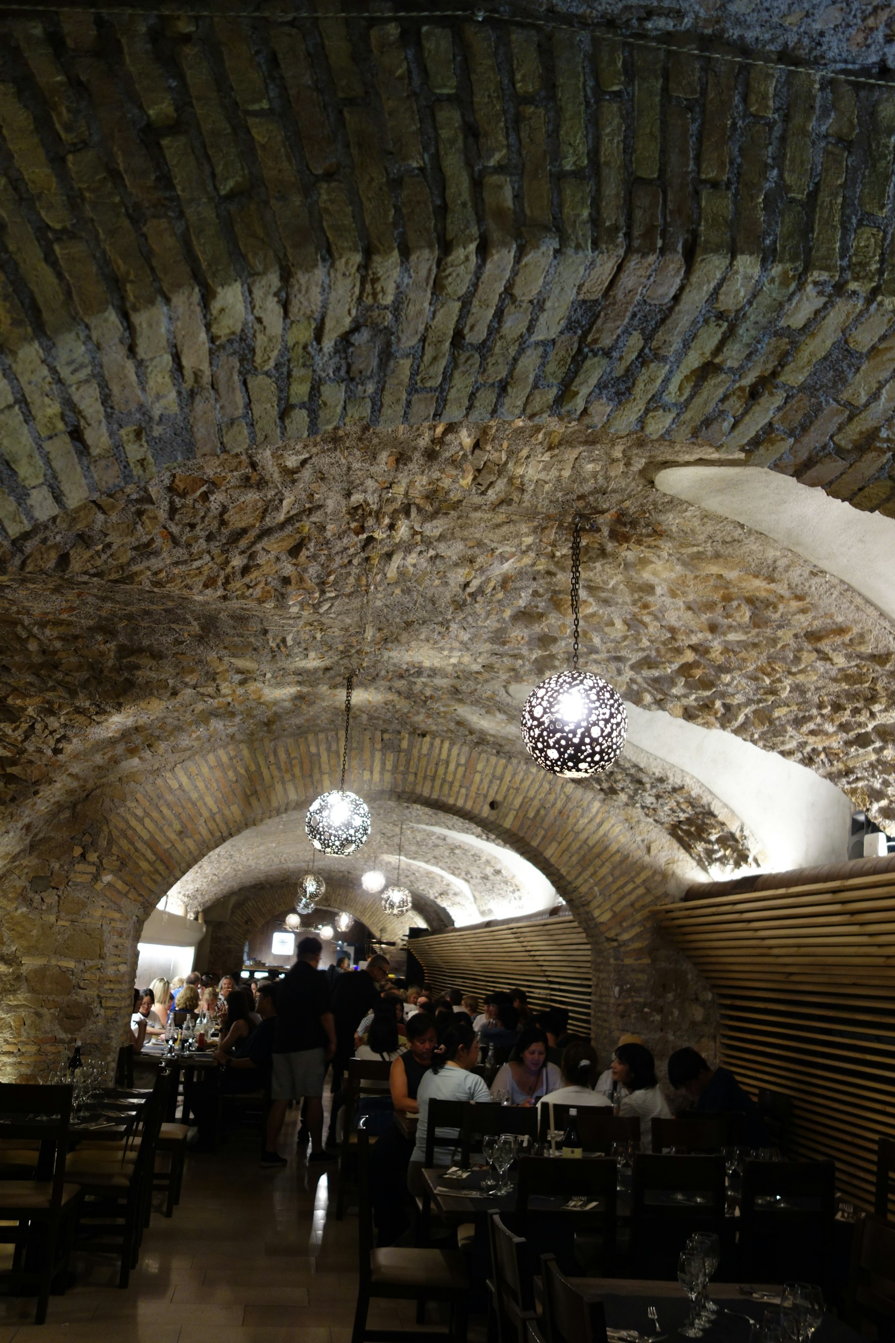 Stone dining room at Maison Noura